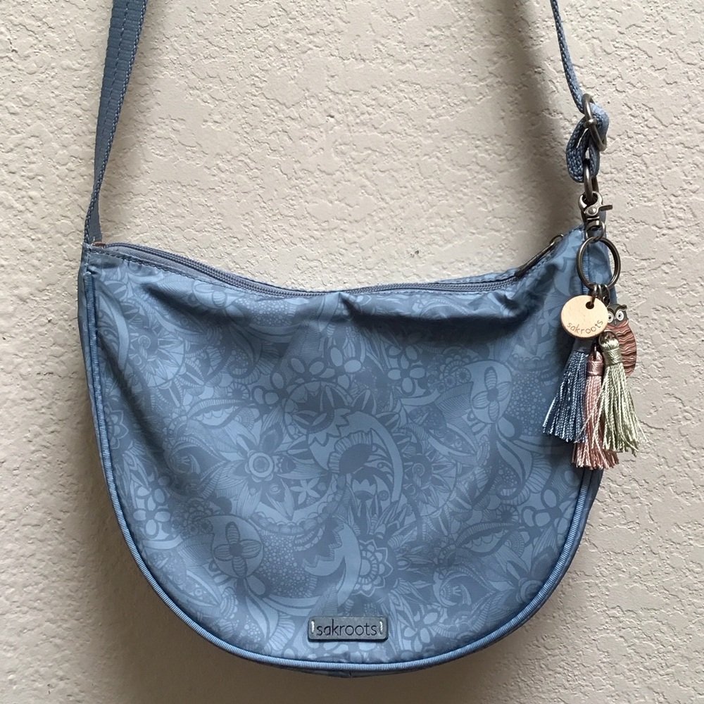 GUC Sakroots Floral Blue Shoulder Bag